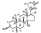 3β,14-dihydroxy-5β,14β-card-20(22)-enolide