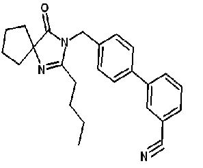 China 4'-[(2-Butyl-4-oxo-1,3-diazaspiro[4.4]non-1-en-3-yl)methyl]biphen biphenyl-2-carbonitrile - China Supplier