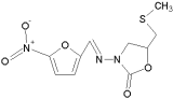 5-[(METHYLTHIO)METHYL]-3-[[(5-NITRO-2-FURANYL)METHYLENE]AMINO-]-2-OXAZO-LIDINONE