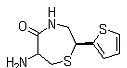 (2S,6R)-6-Amino-2-(2-thienyl)-1,4-thiazepan-5-one