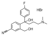 4-[4-(Dimethylamino)-1-(4-fluorophenyl)-1-hydroxybutyl]-3-(hydroxymethyl)benzonitrilehydrobromide