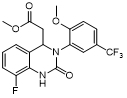 2-(8-fluoro-3-(2-methoxy-5-(trifluoromethyl)phenyl) -2-oxo-1,2,3,4-tetrahydroquinazolin-4-yl) acetic acid methyl ester